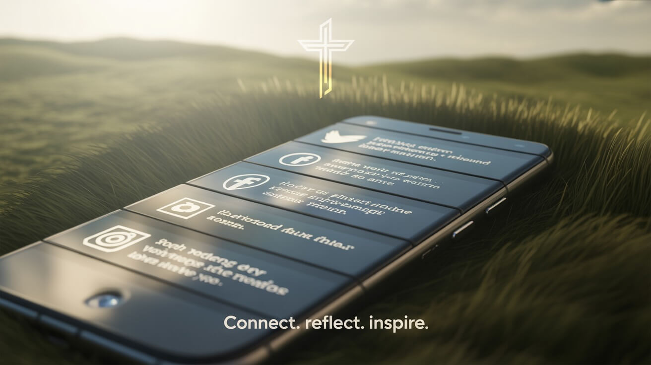 Bible verses displayed on social media bio sections across different platforms
