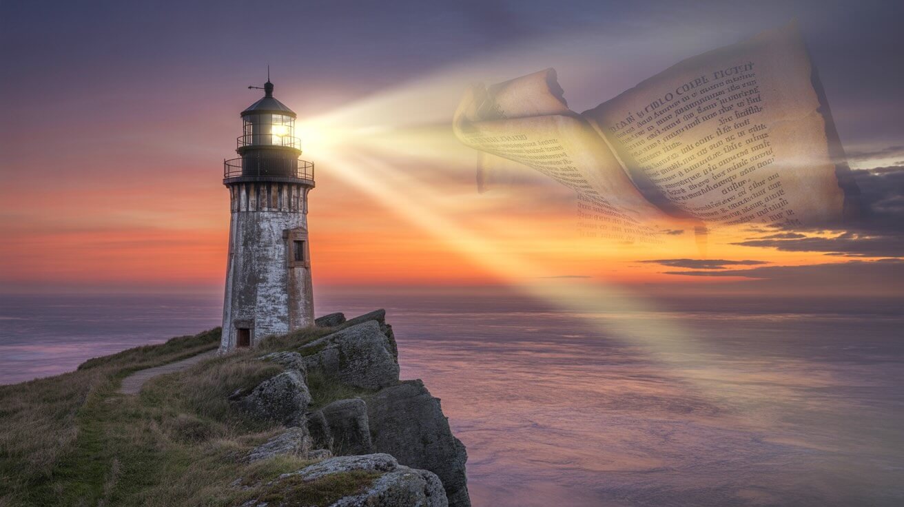 Lighthouse representing how faith shines through social media to reach others