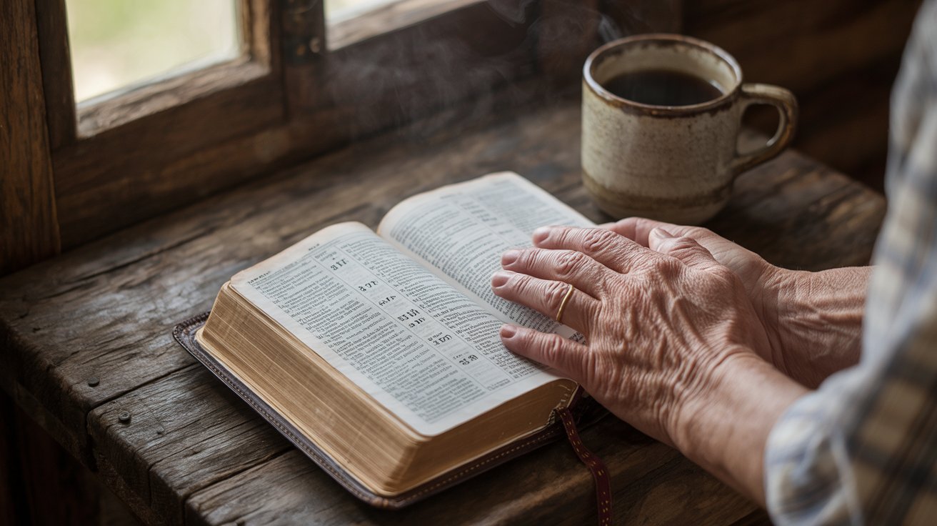 Open Bible with morning light showing daily commitment to Bible study and faith