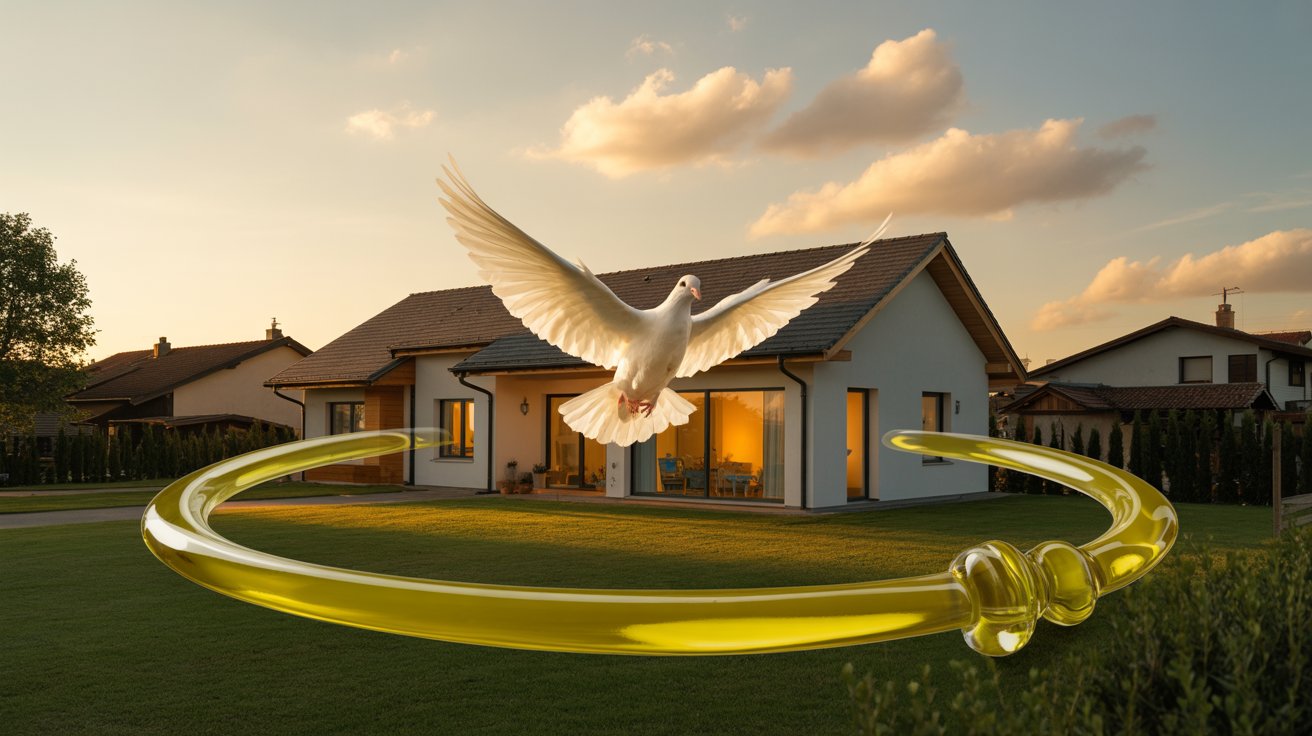 Home being anointed with Holy Spirit protection through prayer and spiritual blessing