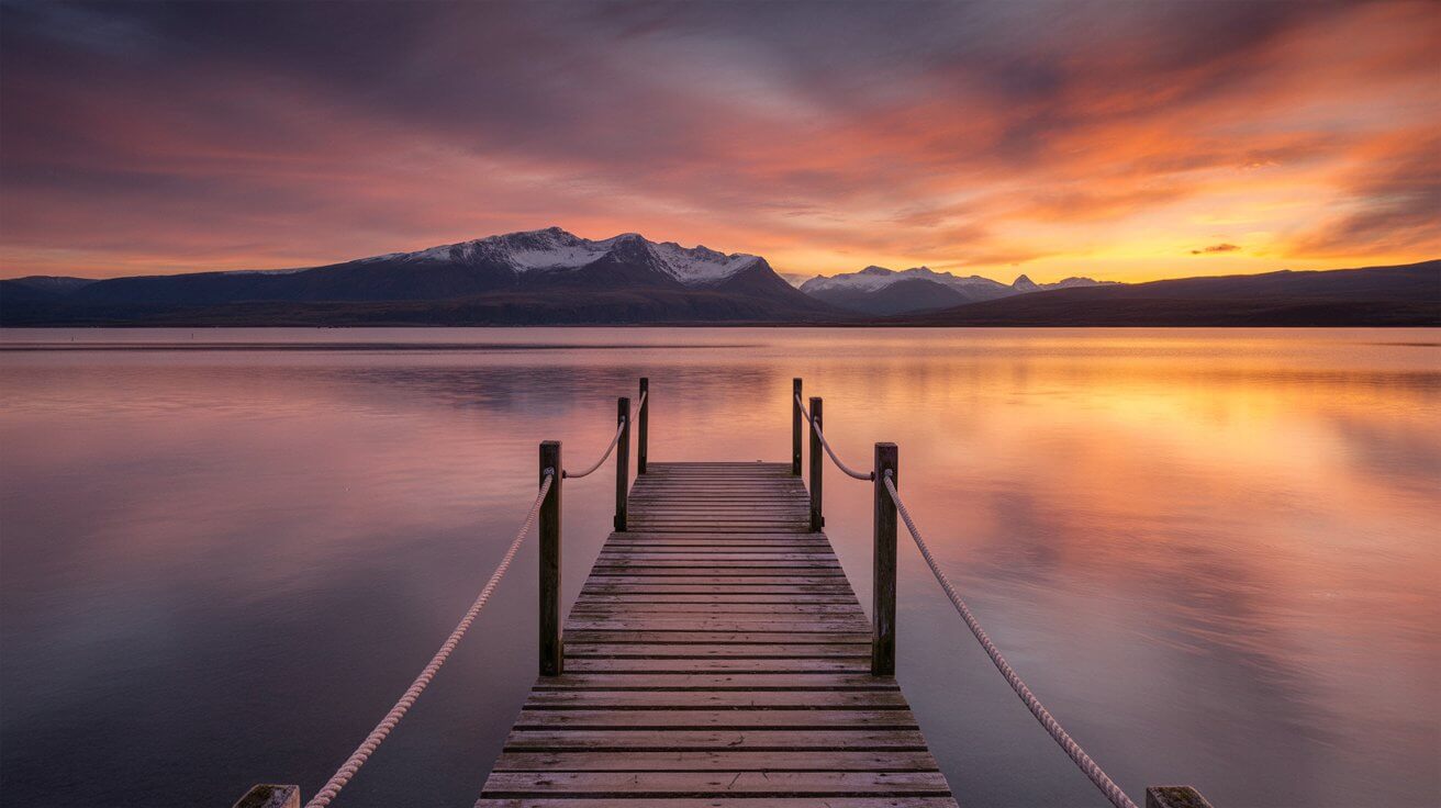 Calm lake at sunset representing God's peace that surpasses understanding