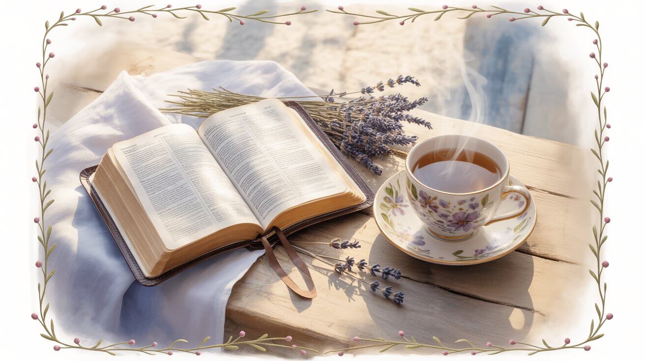 Open Bible with comforting light representing Bible verses for anxiety relief