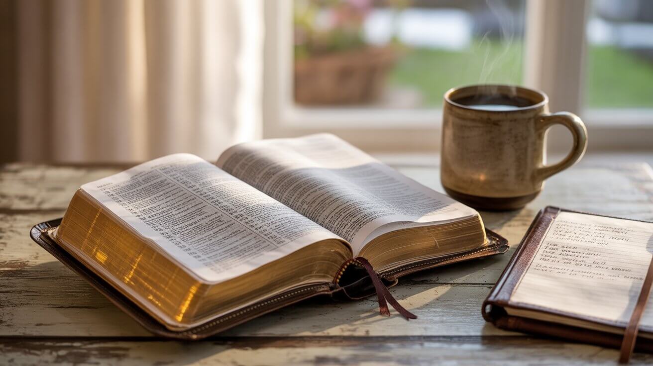 Bible and prayer journal for spiritual strength during child custody struggles