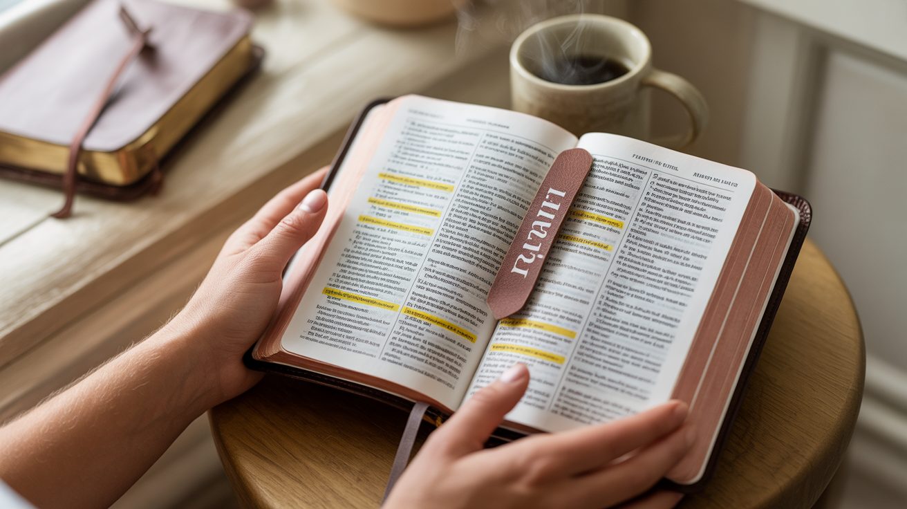 Bible open to prayer verses showing study of intercessory prayer scriptures