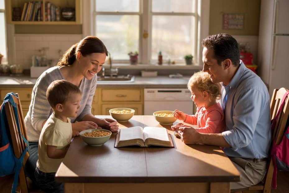 Family morning devotional with kids