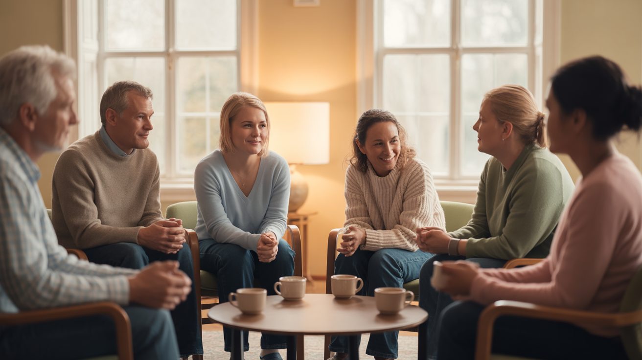 A supportive recovery group setting for substance abuse and addiction